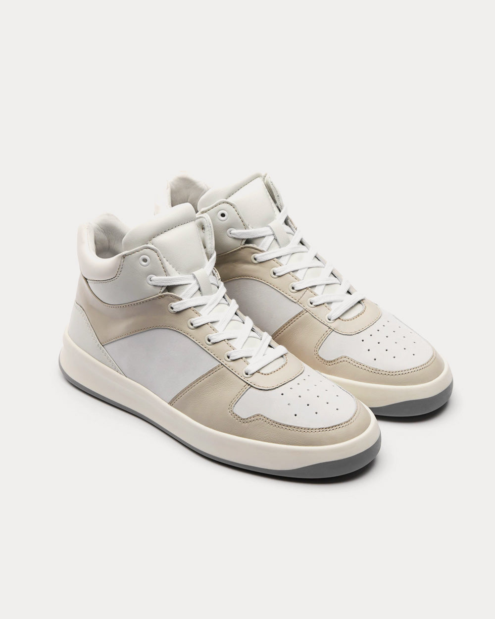 Vor - 5B Taupeweiss Off-White High Top Sneakers