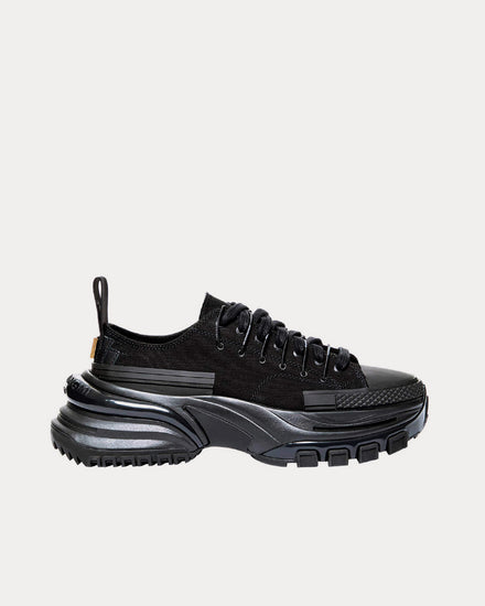 Wooyoungmi Double Lace Black Low Top Sneakers - 1