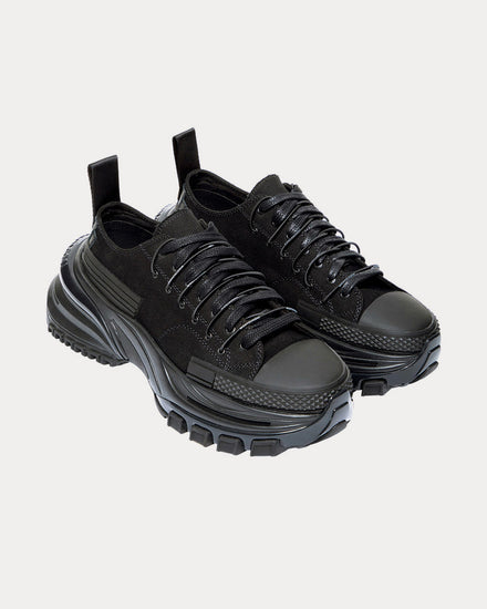 Wooyoungmi Double Lace Black Low Top Sneakers - 2