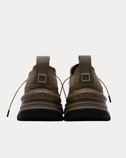 Wooyoungmi Double Lace Suede Camel Low Top Sneakers - 3