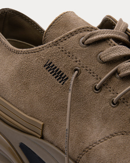 Wooyoungmi Double Lace Suede Camel Low Top Sneakers - 4