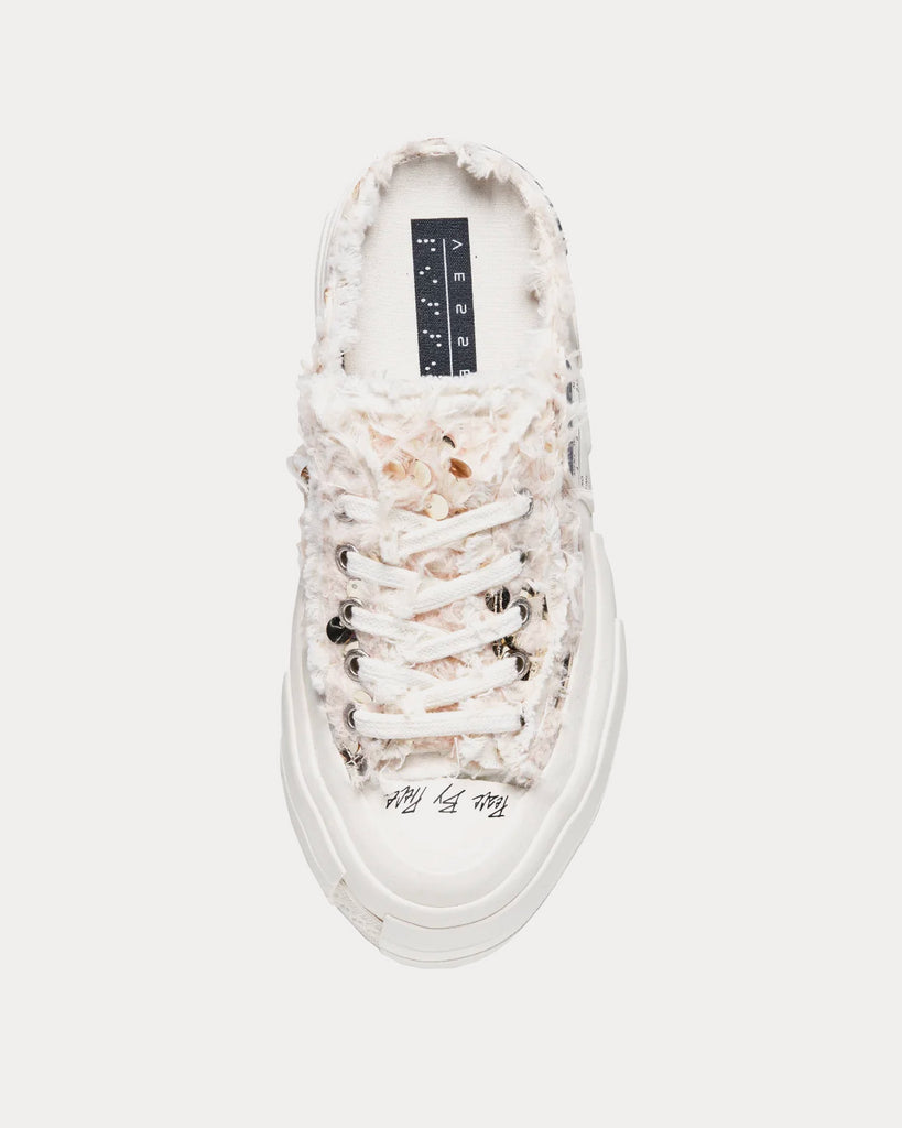 xVESSEL G.O.P. White / Gold Slip On Sneakers Sneak in Peace