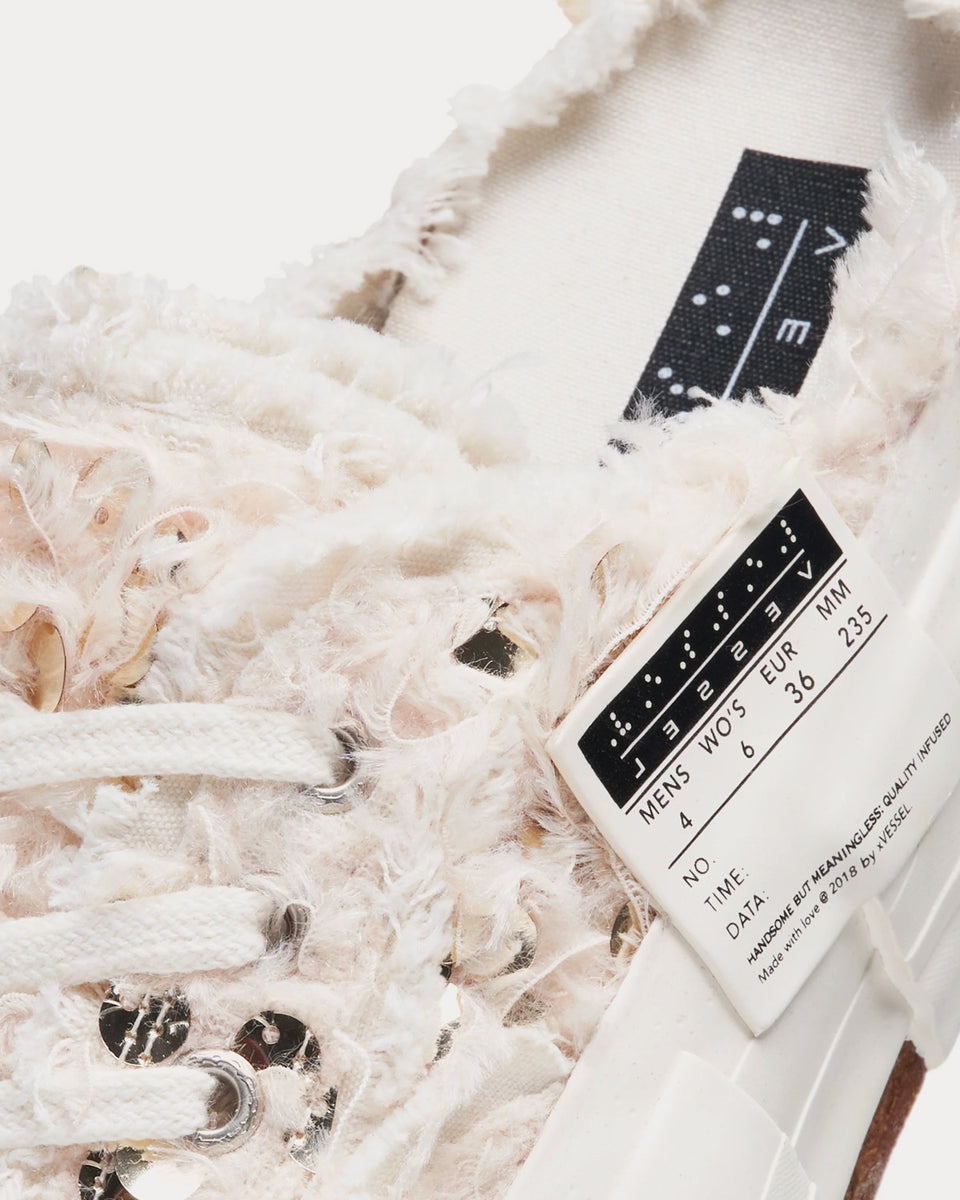 xVESSEL G.O.P. White / Gold Slip On Sneakers Sneak in Peace