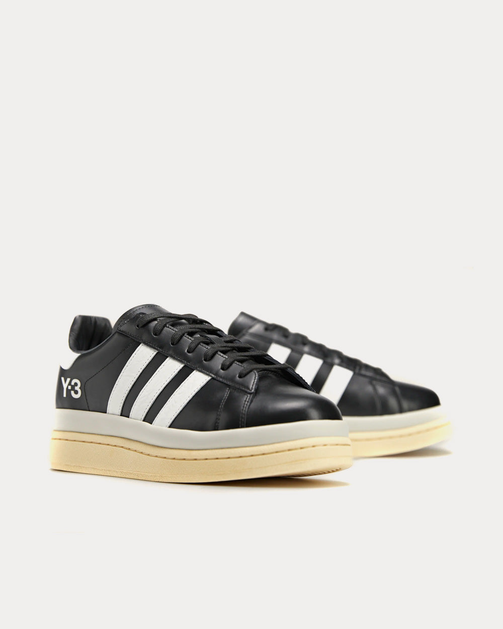 Y 3 Hicho Black Core White Orbit Grey Low Top Sneakers Sneak in Peace