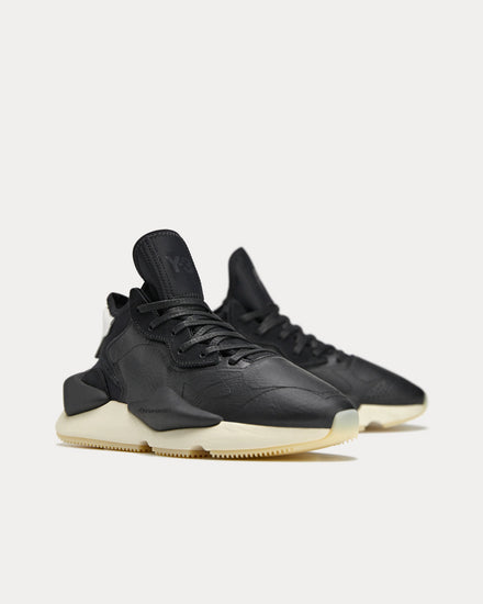 Y-3 Kaiwa Black / Black / Cream White Low Top Sneakers - 2