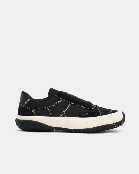 Y's Ox Rough Stitch Black / White Low Top Sneakers
