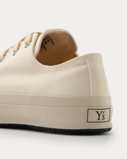 Yohji Yamamoto Y's Classic Cotton Canvas White Low Top Sneakers - 4