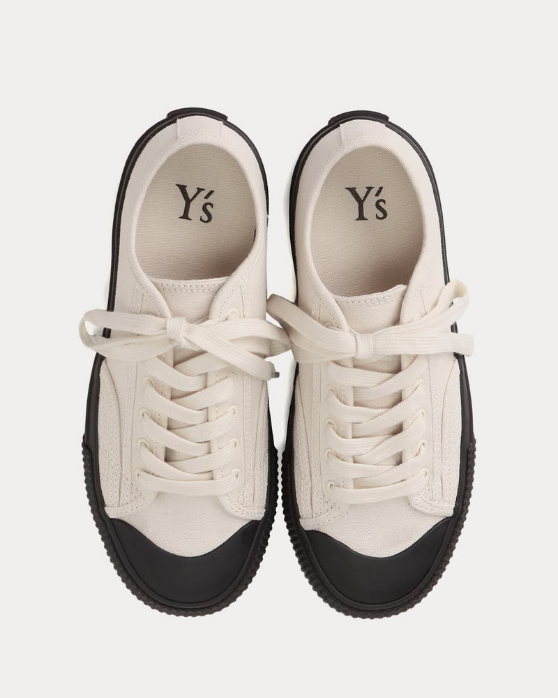 Yohji Yamamoto Unisex Y's Flat Canvas Off-White Low Top