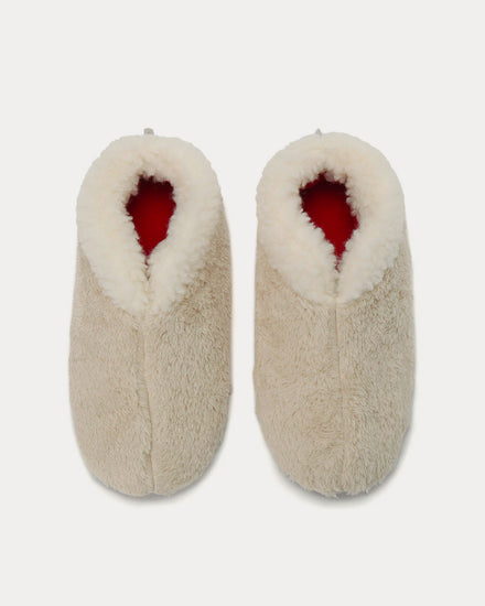 Yohji Yamamoto Y's For Living Boa Beige Slip Ons - 2