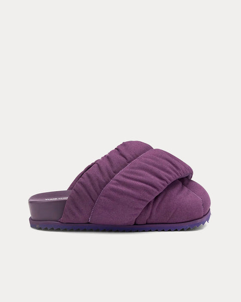Tent Suede Mule Purple Slip Ons