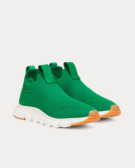 Zegna Sock 2.0 Techmerino Bright Green Slip On Sneakers - 3