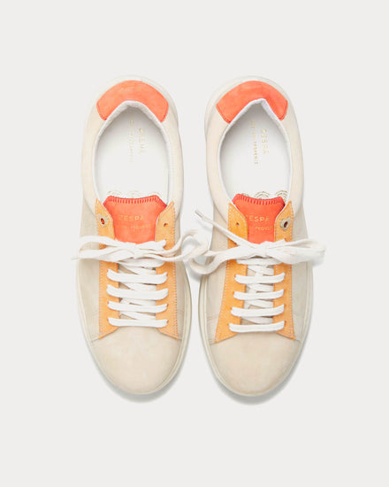 Zespa ZSP4VH Nubuck Craie / Corail / Orange Low Top Sneakers - 3