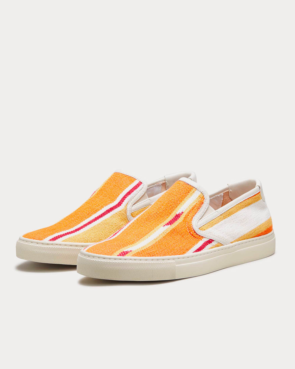 Zespa - Textile Fantaisie Kilim Orange Slip On Sneakers