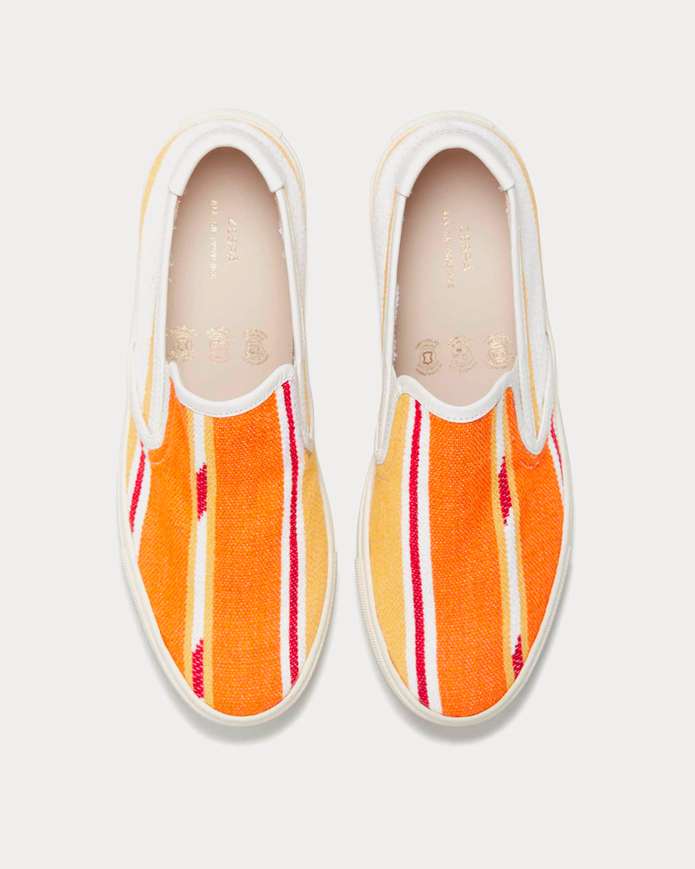 Zespa - Textile Fantaisie Kilim Orange Slip On Sneakers